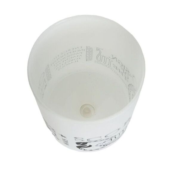 Vintage Zodiac Scorpio Sign Oct.23-Nov.21 Mars White Glass Chalice Goblet - Picture 9 of 10